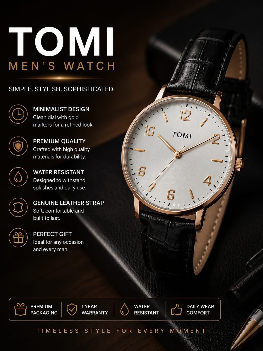 TOMI Watch - Classic Round